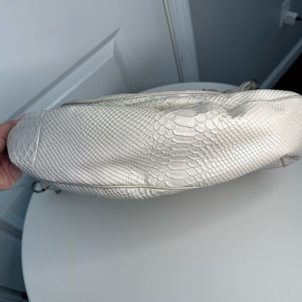 Coach Python Embossed Leather Hobo Shoulder Bag C… - image 5